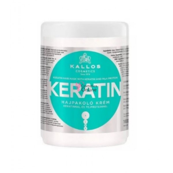 Masca pentru par cu keratina si proteina din lapte, Kallos, 1000 ml